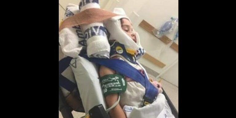 Little-girl-on-a-stretcher
