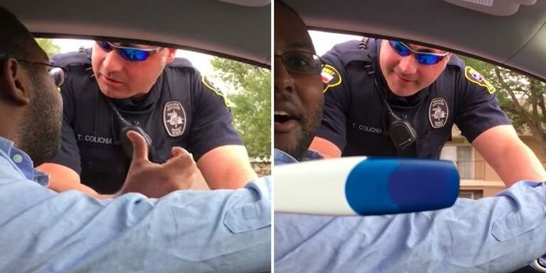 police_stop_man_pregnancy_annoucnement_featured